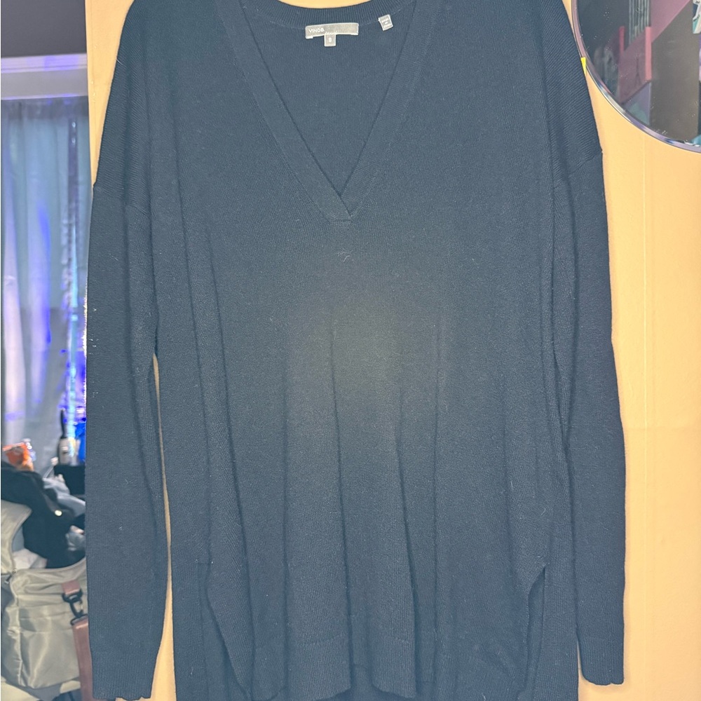 Black V-Neck Women's Sweater